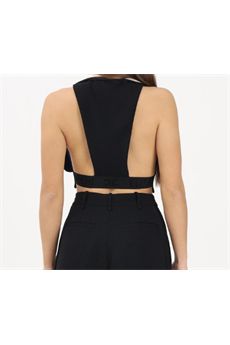 Gilet da donna di colore nero e burro Elisabetta Franchi | GL00161E2685