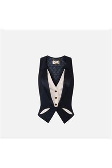 Gilet da donna di colore nero e burro Elisabetta Franchi | GL00461E2685