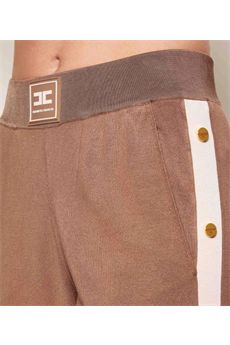 Pantalone da donna di colore argilla Elisabetta Franchi | KP74S61E2727
