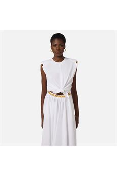 T-shirt da donna di colore bianco gesso