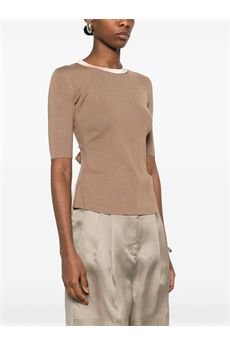 Top da donna di colore argilla Elisabetta Franchi | MK67S61E2727