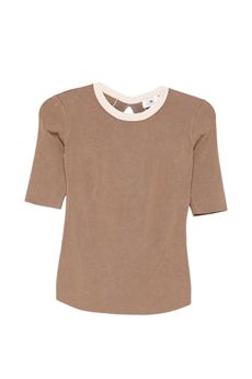 Top da donna di colore argilla Elisabetta Franchi | MK67S61E2727