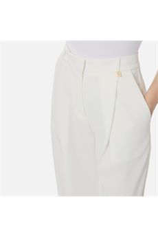 Pantaloni da donna di colore avorio Elisabetta Franchi | PA16761E2360