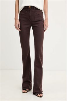 Pantaloni da donna di colore cacao Elisabetta Franchi | PJ22N61E2644