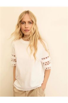 T-shirt da donna di colore bianco ottico Emme | EMMAPE001