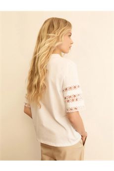 T-shirt da donna di colore bianco ottico Emme | EMMAPE001