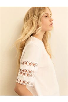 T-shirt da donna di colore bianco ottico Emme | EMMAPE001