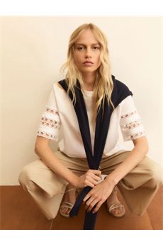 T-shirt da donna di colore bianco ottico Emme | EMMAPE001