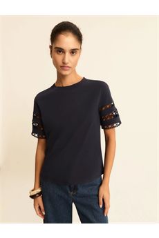 T-shirt da donna di colore blu notte Emme | EMMAPE002