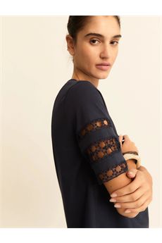 T-shirt da donna di colore blu notte Emme | EMMAPE002