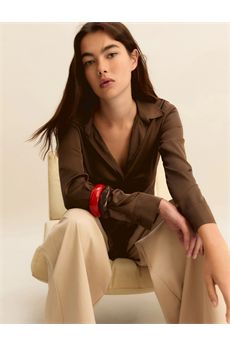 Camicia da donna di colore kaki Emme | EMMCALESSE004