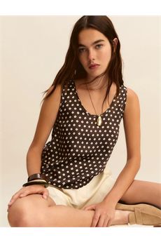 Top da donna di colore kaki Emme | EMMCRESTA008