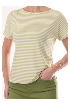 T-shirt da donna di colore bianco e verde Emme | EMMFERVIDA001