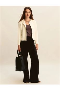 Giacca da donna di colore bianco lana Emme | EMMMOLI001