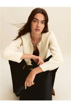 Giacca da donna di colore bianco lana Emme | EMMMOLI001