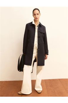 Trench da donna di colore blu Emme | EMMOPERA008