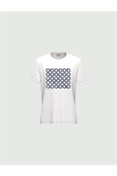 T-shirt da donna di colore bianco e blu Emme | EMMRACCONTO003