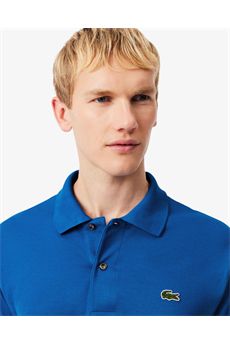 Polo da uomo di colore blu/azzurro Lacoste | L12123D3