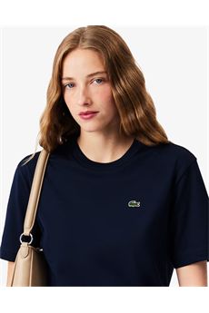 t_shirt da donna di colore blu navy Lacoste | TF7215166