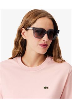 T-shirt da donna di colore rosa chiaro Lacoste | TF7215ADY