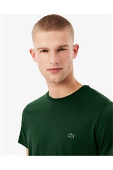T-shirt da uomo di colore verde militare Lacoste | TH6709132