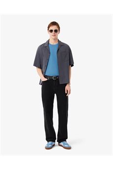 T-shirt da uomo di colore Bleu Lacoste | TH6709JBK