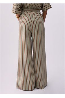 Pantaloni da donna di colore verde a righe Liu Jo Black | CA6089T553AP9641