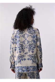 Camicia da donna di colore bianco e blu Liu Jo Black | CA6229TS555P9652