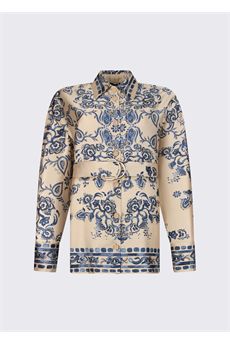 Camicia da donna di colore bianco e blu Liu Jo Black | CA6229TS555P9652