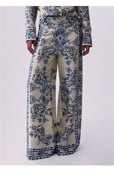 Pantaloni da donna di colore bianco e blu Liu Jo Black | CA6230TS555P9652