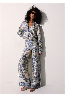 Pantaloni da donna di colore bianco e blu Liu Jo Black | CA6230TS555P9652