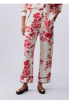 Pantaloni da donna di colore rosso e bianco Liu Jo Black | CA6254TS061P9626