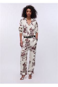 Pantaloni da donna floreale Liu Jo Black | CA6254TS061P9654