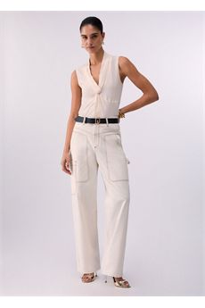 Top da donna di colore vaniglia Liu Jo Black | CA6284T2578P9644