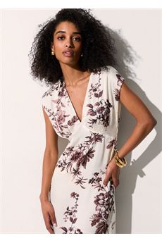 Abito da donna di colore bianco e marrone Liu Jo Black | CA6298TS061P9654