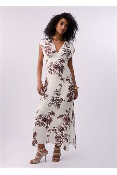 Abito da donna di colore bianco e marrone Liu Jo Black | CA6298TS061P9654