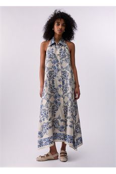 Abito da donna di colore bianco e blu Liu Jo Black | CA6332TS555P9652