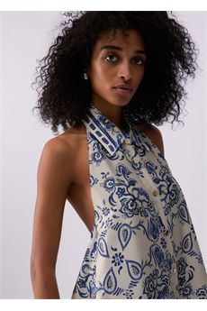 Abito da donna di colore bianco e blu Liu Jo Black | CA6332TS555P9652