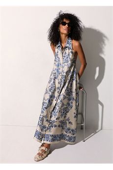 Abito da donna di colore bianco e blu Liu Jo Black | CA6332TS555P9652