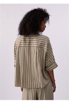 Camicia da donna di colore verde a righe Liu Jo Black | CA6351T553AP9641