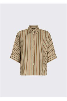 Camicia da donna di colore verde a righe Liu Jo Black | CA6351T553AP9641