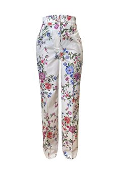 Pantaloni da donna floreale Liu Jo Black | CA6358T589AP9669