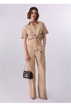 Pantalone da donna di colore cappuccino Liu Jo Black | CA6364T297AP9574