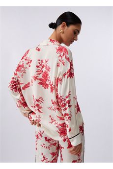 Camicia da donna di colore bianco e rosso Liu Jo Black | CA6366TS061P9626