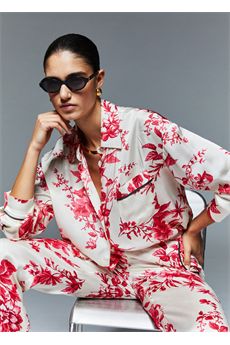 Camicia da donna di colore bianco e rosso Liu Jo Black | CA6366TS061P9626