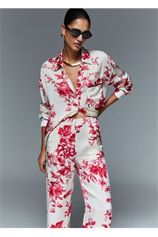 Camicia da donna di colore bianco e rosso Liu Jo Black | CA6366TS061P9626