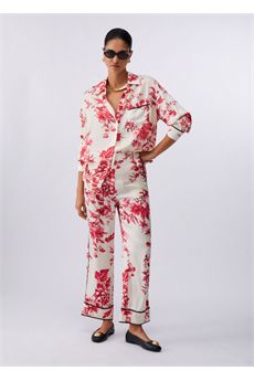 Camicia da donna di colore bianco e rosso Liu Jo Black | CA6366TS061P9626