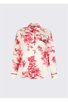 Camicia da donna di colore bianco e rosso Liu Jo Black | CA6366TS061P9626