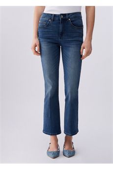 Jeans da donna in denim blu scuro