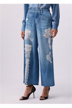 Pantaloni da donna di colore denim blu Liu.Jo Denim | UA6312T595879044